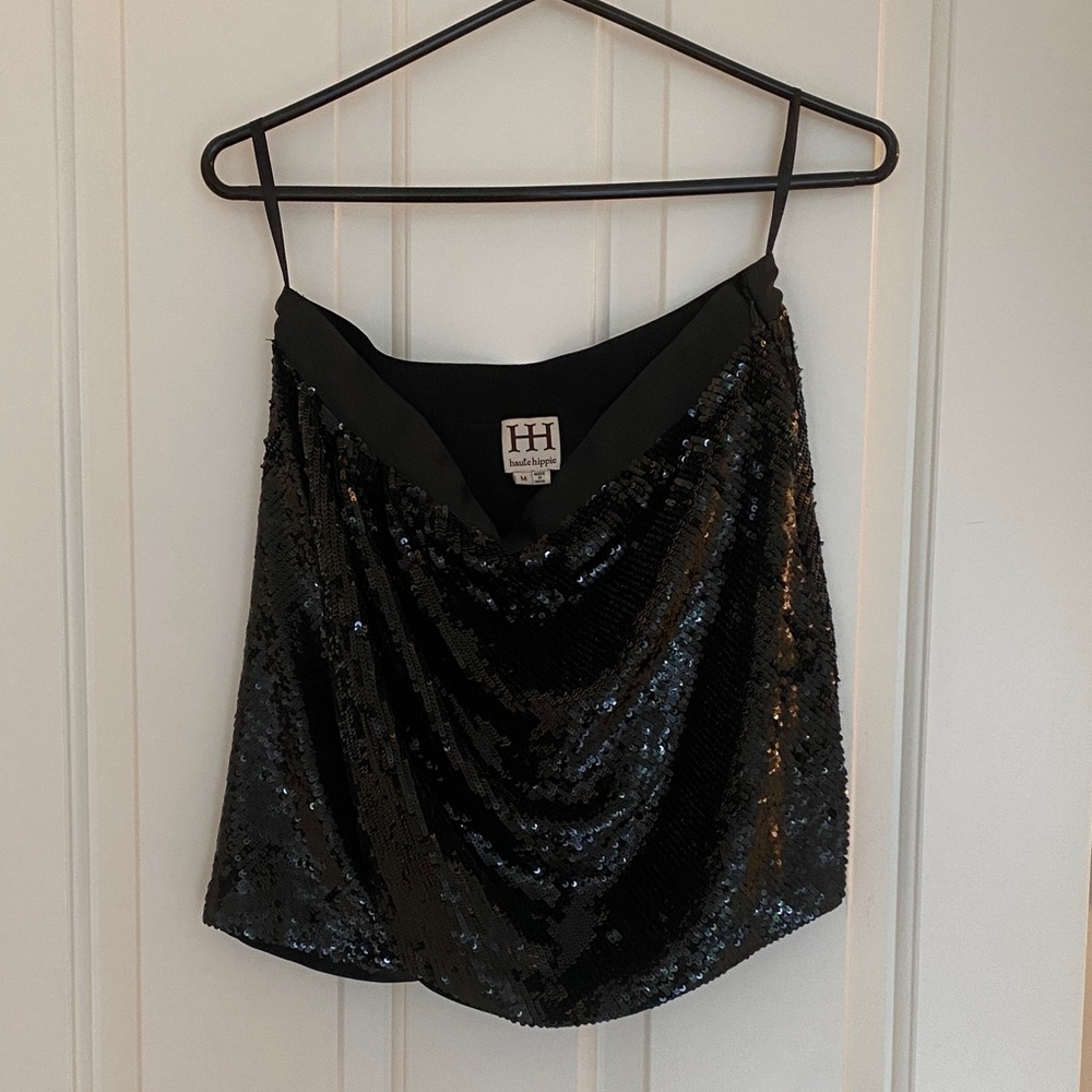 Y2K Haute Hippie Sequin mini skirt M